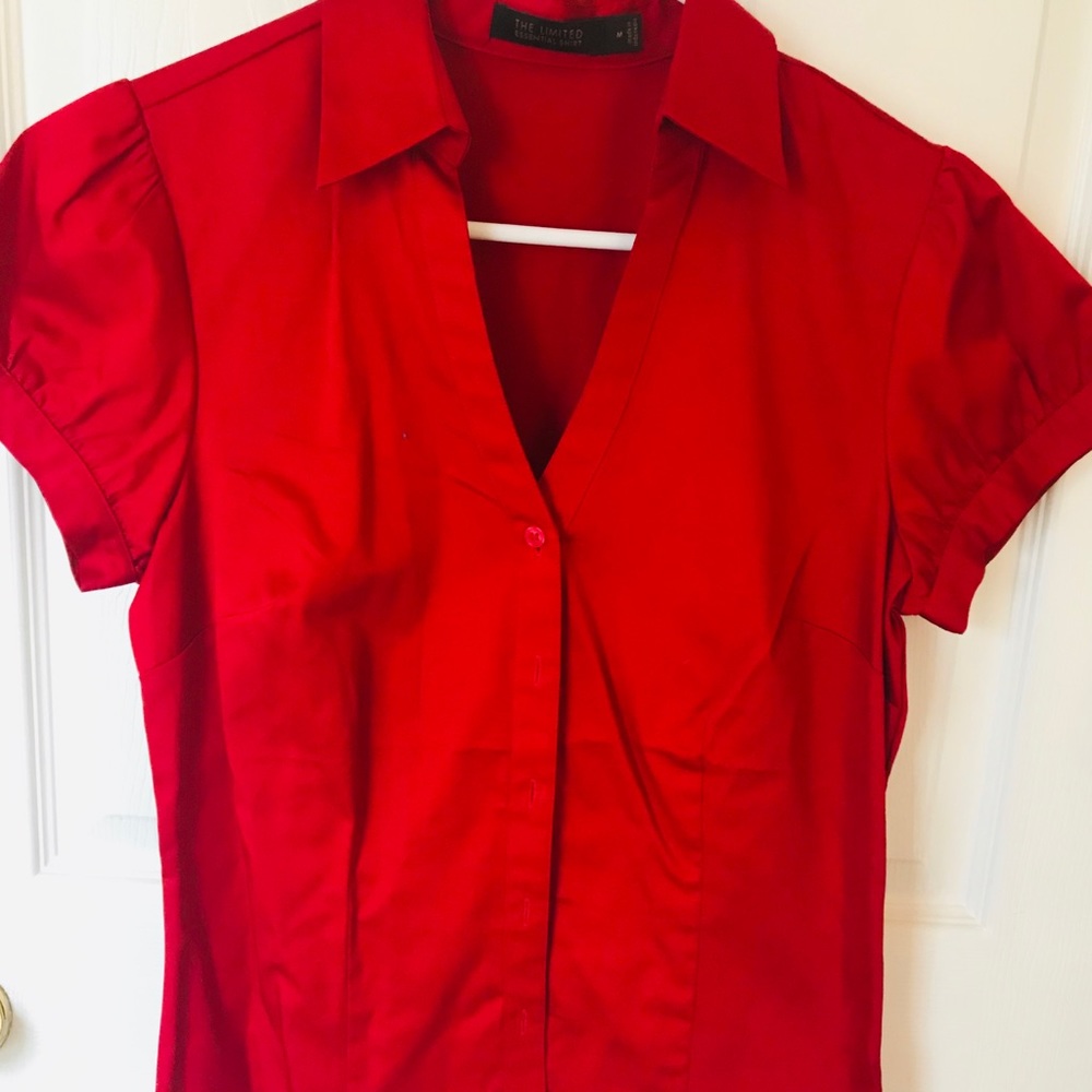 Limited Red Button Blouse